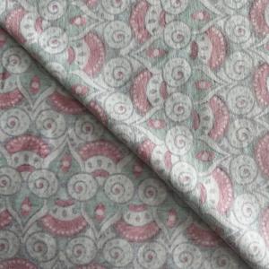 Retro hình học in Vải Poly-Cotton jersey căng vải dệt kim in áo đơn - Product Image 2