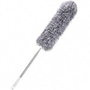 Plumeau créatif de style japonais en acier inoxydable avec manche télescopique, brosse à poussière lavable pour la maison, outil de nettoyage extensible - Product Image 5
