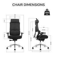 Chaise de bureau exécutive hautement réglable X6, chaise de bureau en maille ergonomique, design élite en maille, chaise de bureau pivotante en métal et aluminium