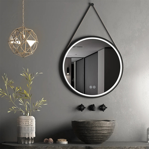 Espejos redondos para baño <span class=keywords><strong>Espejo</strong></span> de pared circular con retroiluminación LED con <span class=keywords><strong>cuerda</strong></span> colgante - Product Image 3