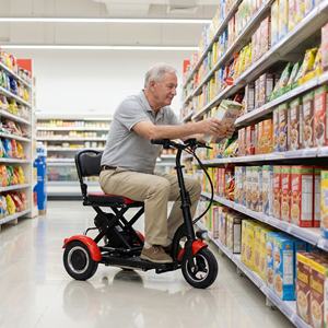 Scooter pliable léger et auto-équilibré avec pneus antidérapants pour les courses au supermarché - Product Image 6