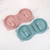 Nouveauté Bols pliables en silicone pour bébé Bol à manger pour bébé avec fourchettes et cuillères Ensemble de vaisselle de voyage en plein air