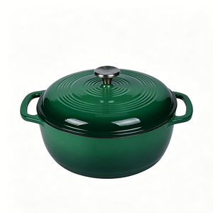 <span class=keywords><strong>Cocotte</strong></span> <span class=keywords><strong>en</strong></span> <span class=keywords><strong>fonte</strong></span> émaillée <span class=keywords><strong>jaune</strong></span> 3QT, pot à ragoût peu profond et rond, ustensile de cuisson non toxique pour la cuisine quotidienne et les cadeaux - Product Image 4