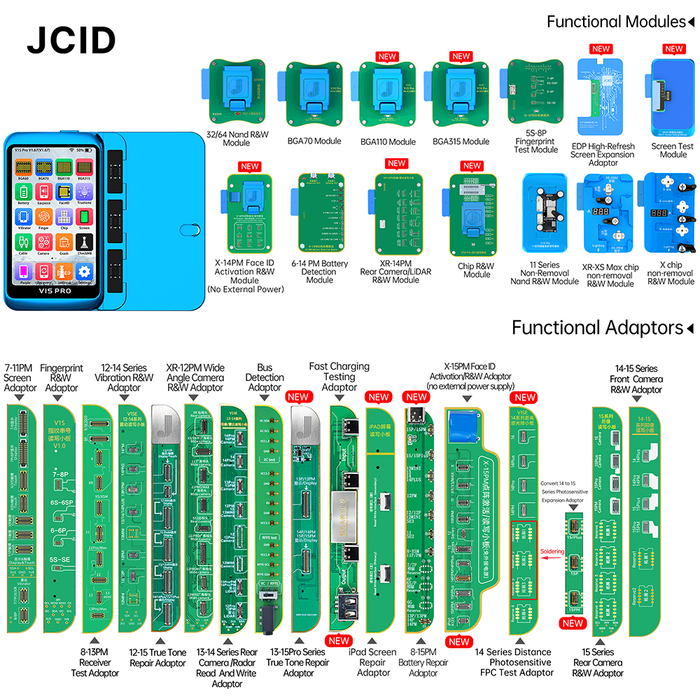 โปรแกรมเมอร์ V1pro และชุดอุปกรณ์ครบชุด 30 ชิ้น