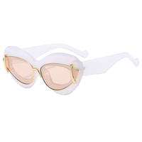 Dernières lunettes de soleil de marque de luxe à la mode, lunettes surdimensionnées, verres UV400, lunettes de soleil œil de chat, lunettes de soleil de créateur pour femmes