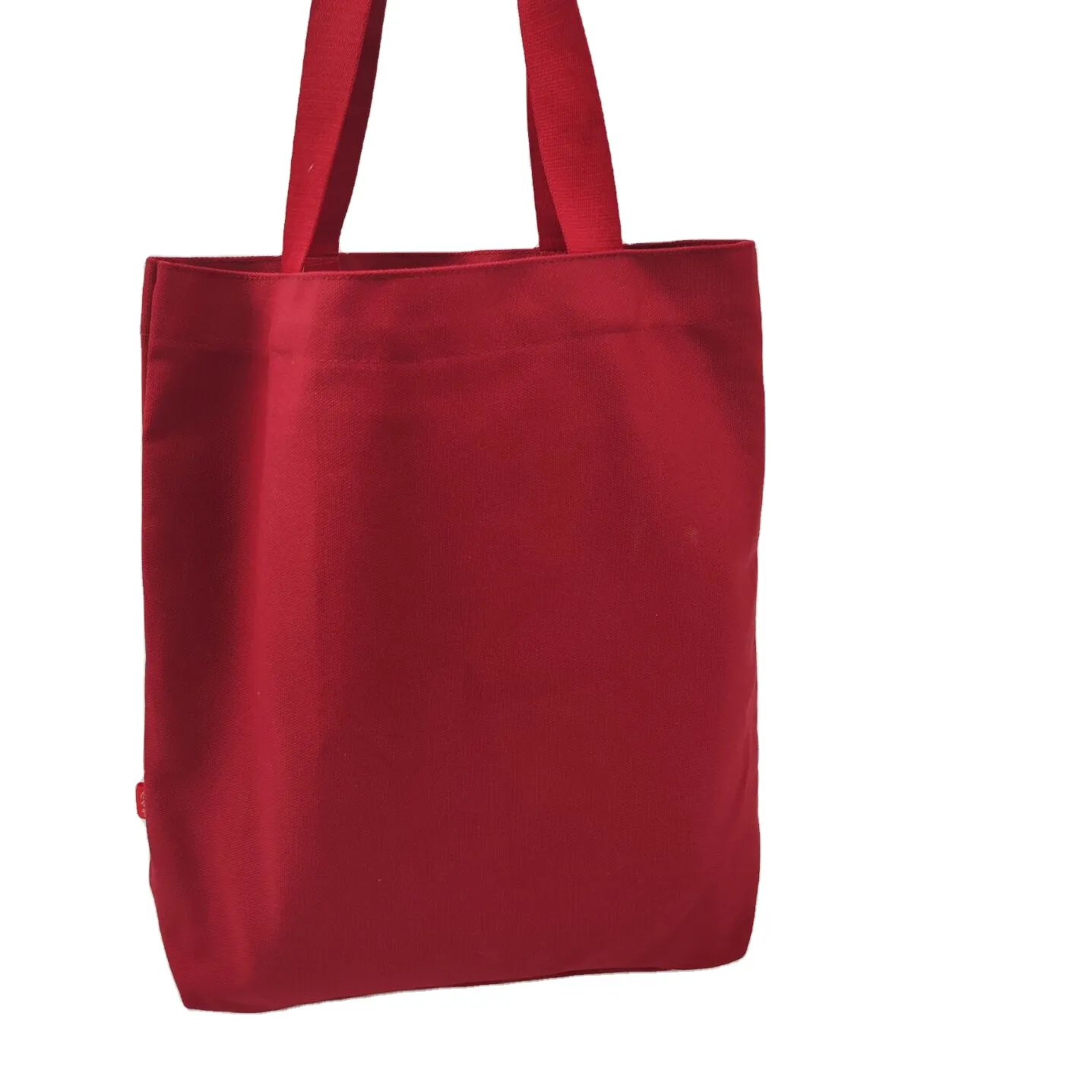 Sympathybag Rouge Impression Écologique En Gros Toile Tissu Sacs À Provisions Pour Les Femmes