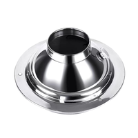 Diffuseur à œil de bœuf réglable en acier inoxydable 304/201 argenté, style victorien, avec buse à jet moderne pour ventilation, utilisation extérieure et intérieure, aéroport