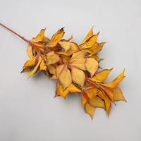 Vente en gros Grande branche artificielle de feuilles de noisier 80 cm pour mariage d'automne, décoration florale de vase de ferme, branche de noisier à tige unique