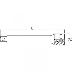 FERVI - PI403150 1/2'' Impact <b>extension</b> <b>bar</b> - EAN 8012667273514 IMPACT <b>SOCKETS</b> AND ACCESSORIES - Product Image 2