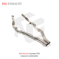 ING acier inoxydable pour Porsche Cayenne GTS modifier Turbo S tuyau d'échappement de Tube avant pièces de réglage de Performance automatique de haute qualité