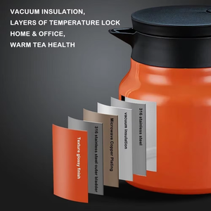 Thermos à café pour garder le café chaud, bouilloire à double paroi en acier inoxydable, carafe <span class=keywords><strong>isotherme</strong></span> pour café, théière - Product Image 2