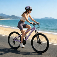 Vélo de montagne en alliage d'aluminium 24, 26, 27,5 pouces, best-seller d'usine OEM, pas cher, avec fourche antichoc à disque, VTT pour femmes et adultes