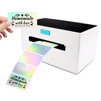 Impresora de Etiquetas MHT-L1081, Impresora de Códigos de Barras, Impresora Térmica de Etiquetas a Color para Teléfono/Tableta/PC/Mac, 110 mm, 203 DPI