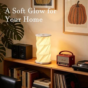 Novelty Rope Folding Rotating ABS Mini Induction Lamp Night <b>Light</b> Plug-in <b>Battery</b> Bedroom Party Decoration Daily Home Gadget - Product Image 4