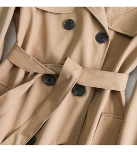 Gabardina larga de otoño e invierno para <span class=keywords><strong>mujer</strong></span>, abrigo de talla grande de estilo <span class=keywords><strong>militar</strong></span> - Product Image 5