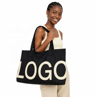 Sac fourre-tout tricoté pour femme, grande capacité, tendance, portable, décontracté, au crochet, personnalisable avec logo, pour le travail, les voyages, toutes saisons