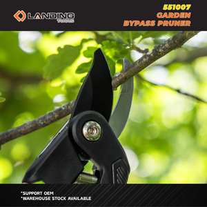 551007 DIY FSC Certified Pruning Shears <b>Garden</b> Bypass Pruner Lock Spring Mechanism Black Neon Green <b>Handle</b> Branch Tree Trimmer - Product Image 2