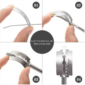Boulangers de cuisine faisant la pâte emporte-pièce Scoring Pain <span class=keywords><strong>Lame</strong></span> Couteau Slashing Outil avec 5 Lames de Rasoir et 1 Housse en Cuir - Product Image 5