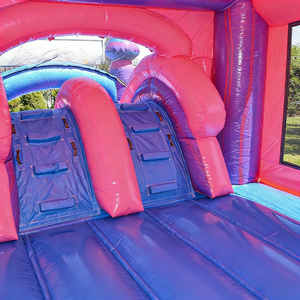 <span class=keywords><strong>Castillo</strong></span> Inflable Combinado, <span class=keywords><strong>Castillo</strong></span> Hinchable de PVC Resistente con Tobogán y Red de Seguridad para Fiestas Infantiles, Juegos en el Patio Trasero, Alquiler Comercial - Product Image 3