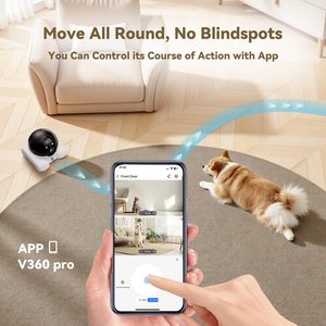 Elecpet Smart Pet Roboter-<span class=keywords><strong>Kamera</strong></span> V360pro mit Dual-Objektiv, WLAN-Überwachung für Zuhause, Nachtsicht, CMOS-Sensor, Cloud-Daten für Katzenspielzeug - Product Image 5