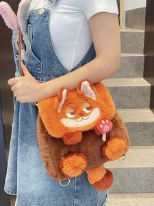 New Judy Carrot Handbag Double <b>Backpack</b> Plush Doll Coin Purse Toy Zootopia Cute Plush Bag Linda Best Selling Student <b>Backpack</b> - Product Image 3