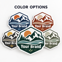 Autocollant PVC adhésif pour le sport et les loisirs, impression couleur, découpe matricielle, finition mate, autocollant logo montagne pour extérieur