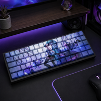 Clavier mécanique personnalisé LOL Seraphine Superstar avec 68 touches en PBT, impression par sublimation, touches latérales imprimées, profil Cherry