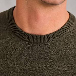 Maglione Girocollo in Cashmere Originale da <span class=keywords><strong>Uomo</strong></span>, Personalizzato, Tinta Unita Verde Oliva, Maniche Lunghe, Taglia Grande, Lavabile <span class=keywords><strong>Solo</strong></span> a Mano - Product Image 4