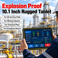 Tablette robuste anti-explosion de 10,1 pouces pour l'industrie pétrolière et gazière, les mines, les usines chimiques et les opérations de sauvetage d'urgence