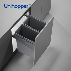 Unihopper nhà bếp Thùng rác bin bồn rửa rác có thể được xây dựng trong giấu trượt mềm đóng kéo ra chất thải bin dưới tủ - Product Image 3