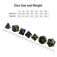 Ensemble de 7 dés en jaspe Kambaba de qualité supérieure, entrepôt américain, pour D&D, dés polyédriques uniques parfaits pour les joueurs de jeux de rôle sur table