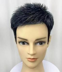 Parche de pelo tupé superior con base de seda para cabello humano completamente anudado a mano para hombres - Product Image 5