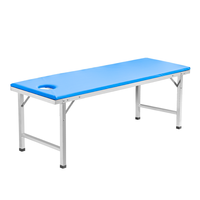 Table d'examen inclinable à cadre en acier inoxydable, lit de consultation médicale ambulatoire, table d'examen stationnaire pour clinique et hôpital