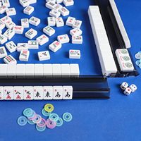 AIBILE SP00076 Empileurs de Mahjong en plastique noir brillant de qualité supérieure, 2-en-1, à aspiration magnétique, portables et durables pour le Mahjong américain