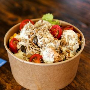 Bán buôn dùng một lần Kraft Vòng Bát salad với nắp số lượng lớn Đảng cho nóng/lạnh thực phẩm để đi bao bì - Product Image 2
