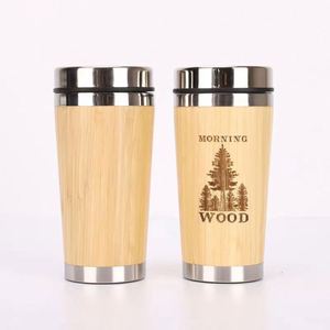 Custom logo 450ml Bamboo Stainless Steel <b>Coffee</b> Travel Tumbler Wholesale Wholesale Wooden Mug Bamboo Travel <b>Coffee</b> Mug - Product Image 4