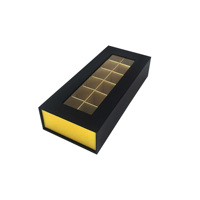 Boîte à chocolat magnétique de luxe avec logo personnalisé, revêtement UV, laminage mat, gaufrage, doublure en éponge, qualité alimentaire, pour célébrations de mariage