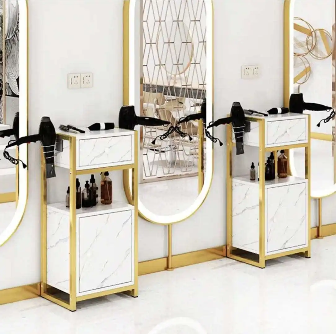 Grosir Furnitur Salon Rambut Dapat Dikunci Troli Tukang Cukur Hitam dengan Roda Hal Kustom Kecantikan Warna Plastik Jenis Berat