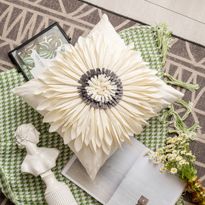 Shuanli Spot all'ingrosso federa di lusso bianca grandi custodie quadrate boho vendita calda federa copertura di tiro - Product Image 5