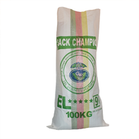 Sac en polypropylène tissé L9 100 kg du Cameroun, sac en polypropylène, sac en raphia blanc pour le riz et le maïs, réutilisable