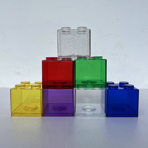 Bloques <span class=keywords><strong>de</strong></span> Construcción Apilables <span class=keywords><strong>de</strong></span> Plástico Transparente, Alcancía Portátil y Linda para Niños y Niñas - Product Image 1