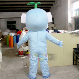 Costume de mascotte sur le thème des plantes bleues personnalisable avec logo de marque, costume de marche unisexe de haute qualité pour adultes pour la promotion de la marque, les fêtes - Product Image 3