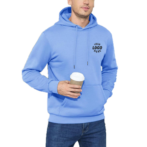 Sudadera Deportiva Casual Azul de Poliéster Personalizada con Bolsillos Tipo Canguro, Pantalones Joggers con Capucha Unisex para Gimnasio y Club - Product Image 1