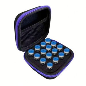 Estuche Portátil de Almacenamiento EVA para 16 Viales de 2ml/3ml, Estuche de Transporte para Insulina y Péptidos, Soporte para 16 Botellas, Estuche Protector de Viaje - Product Image 1