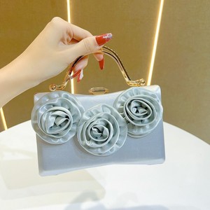 Factory Direct Silk Flower Evening Bag Party <b>Clutch</b> for Dresses Rhinestone Handbag Evening Purse - Product Image 1