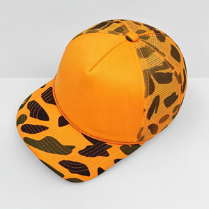 Gorras Deportivas con Logotipo Personalizado, 5 Paneles, Camuflaje, Estampado de Leopardo, Malla a Cuadros, <span class=keywords><strong>Correa</strong></span> Trasera de Espuma, Gorras de Camuflaje, Gorras Trucker - Product Image 1