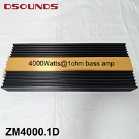 Amplificateur Audio Auto Mono Bloc 4000 W RMS à 1 Ω, Conception Coréenne, pour Subwoofer de Voiture