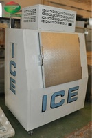 200 sacs Ice Merchandiser Station d'essence extérieure Refroidisseur de glace en sac à porte unique Bac de stockage de glace Congélateur