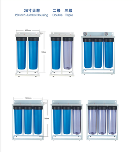 Carcasa de Filtro de Agua de Alta Presión de 10/20 Pulgadas <span class=keywords><strong>Azul</strong></span>/Transparente para Sistema de Filtración de Toda la <span class=keywords><strong>Casa</strong></span>, Puerto de Latón de 1" 3/4", Precio de Fábrica - Product Image 4