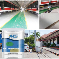 Sampel Gratis YMS 100% Solid Tanpa Pelarut Dua Komponen Pelapis Epoksi Cair Self-Leveling untuk Substrat Beton, Anti Gores